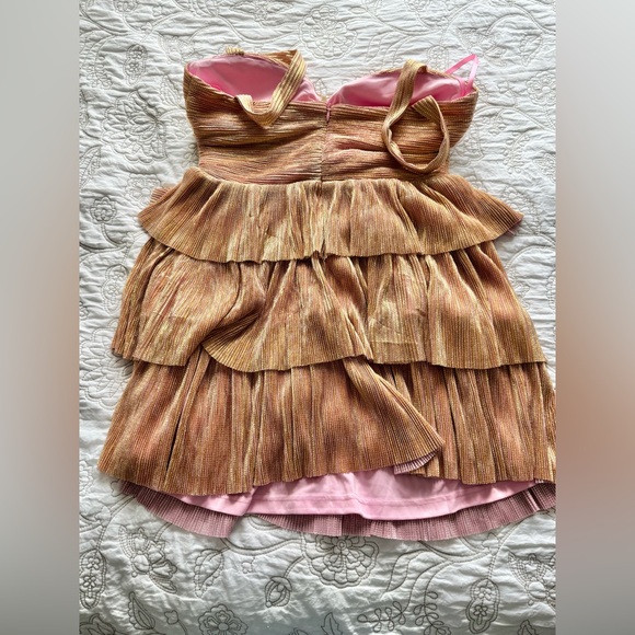 Hello Molly Pink and Gold Mini Dress - Picture 5 of 6